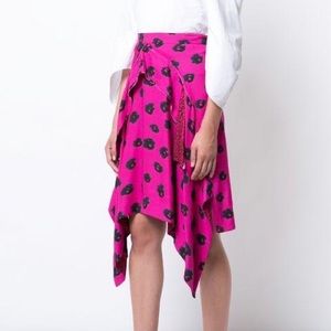 Proenza Schouler Asymmetrical Printed Midi Skirt